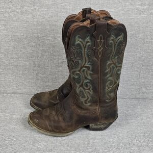 Justin Stampede Square Toe Western/Cowgirl Boots Brown Womens Sz 6.5B